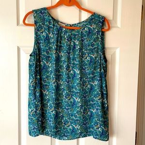 Talbots Multi Color Sleeveless Blouse